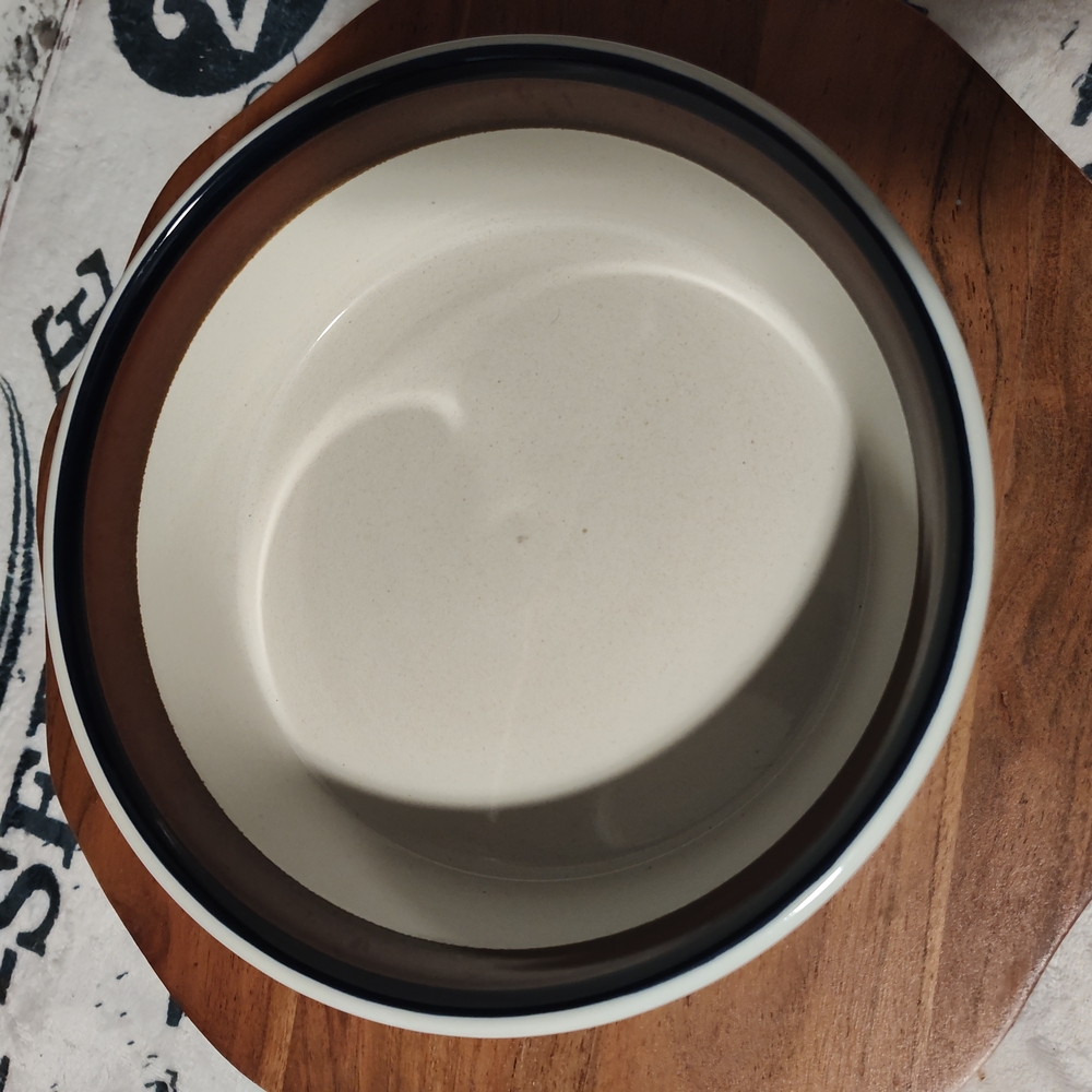 Mikasa Cream and Black Dinnerware Plate